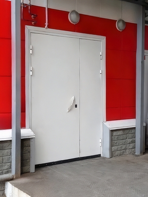 Полуторная дверь с ручкой-скобой